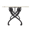 French Art Deco Period Garden Table, Marble and Iron