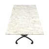 French Art Deco Period Garden Table, Marble and Iron