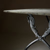 French Art Deco Period Garden Table, Marble and Iron