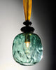 Venetian Glass Gray and Amber, Hand-Blown, Murano, Italy