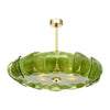 Venetian Glass, Impressive Drum Chandelier, Green, Murano, Italy, IN STOCK