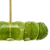 Venetian Glass, Impressive Drum Chandelier, Green, Murano, Italy, IN STOCK