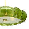 Venetian Glass, Impressive Drum Chandelier, Green, Murano, Italy, IN STOCK