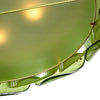 Venetian Glass, Impressive Drum Chandelier, Green, Murano, Italy, IN STOCK