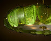 Venetian Glass, Impressive Drum Chandelier, Green, Murano, Italy, IN STOCK