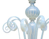 Classic Venetian Glass Chandelier, Iridescent, Murano, Italy, IN STOCK