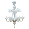 Classic Venetian Glass Chandelier, Iridescent, Murano, Italy, IN STOCK