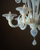 Classic Venetian Glass Chandelier, Iridescent, Murano, Italy, IN STOCK