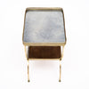 French Art Deco Period Brass and Mirrored Curule Table, Circa 1940