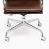 French Period Mid-Century Modern Desk Chair, Leather and Chrome, Circa 1970
