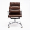 French Period Mid-Century Modern Desk Chair, Leather and Chrome, Circa 1970