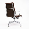 French Period Mid-Century Modern Desk Chair, Leather and Chrome, Circa 1970