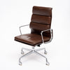 French Period Mid-Century Modern Desk Chair, Leather and Chrome, Circa 1970