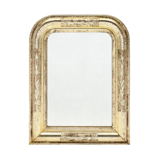 Petite Louis Philippe Period Mirror, Gold Leaf, Circa 1840