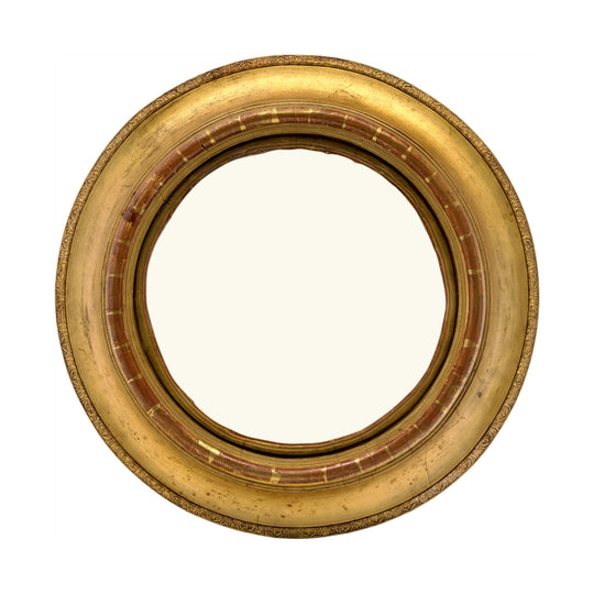 French Antique, Convex “Sorciere” Mirror, Circa 1920