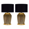 French Art Deco Period Pair of Lamps, Brass, Circa 1940