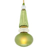 Pair of Venetian Glass Green Pendants, Murano, Italy