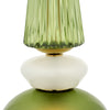 Pair of Venetian Glass Green Pendants, Murano, Italy