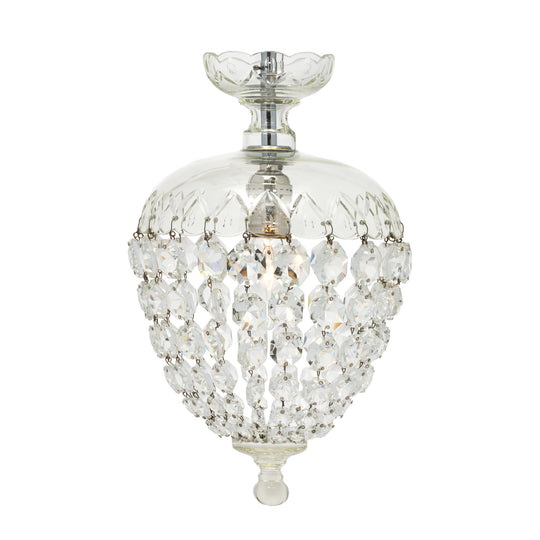French Antique, Baccarat Crystal Pendant Chandelier, Circa 1920