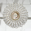 French Antique, Baccarat Crystal and Brass Pendant Chandelier, Circa 1920