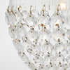 French Antique, Baccarat Crystal and Brass Pendant Chandelier, Circa 1920