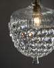French Antique, Baccarat Crystal and Brass Pendant Chandelier, Circa 1920
