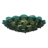 Deep Teal Venetian Glass Flush Mount by Carlo Nason, Murano, Italy, In Stock
