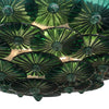 Deep Teal Venetian Glass Flush Mount by Carlo Nason, Murano, Italy, In Stock