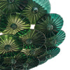 Deep Teal Venetian Glass Flush Mount by Carlo Nason, Murano, Italy, In Stock
