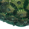 Deep Teal Venetian Glass Flush Mount by Carlo Nason, Murano, Italy, In Stock
