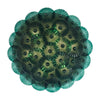 Deep Teal Venetian Glass Flush Mount by Carlo Nason, Murano, Italy, In Stock