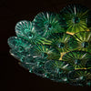 Deep Teal Venetian Glass Flush Mount by Carlo Nason, Murano, Italy, In Stock