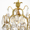 French Crystal Drop Pendant, Antique Brass, Circa 1920