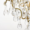 French Crystal Drop Pendant, Antique Brass, Circa 1920