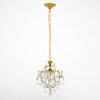 French Crystal Drop Pendant, Antique Brass, Circa 1920