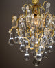 French Crystal Drop Pendant, Antique Brass, Circa 1920