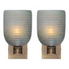 Modern Venetian Glass Sconces, Blue Iridescent, Murano, Italy
