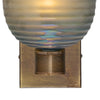 Modern Venetian Glass Sconces, Blue Iridescent, Murano, Italy