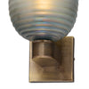 Modern Venetian Glass Sconces, Blue Iridescent, Murano, Italy