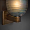 Modern Venetian Glass Sconces, Blue Iridescent, Murano, Italy