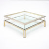 Romeo Rega Signed Coffee Table, Modernist Chrome and Brass, Circa 1960