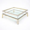 Romeo Rega Signed Coffee Table, Modernist Chrome and Brass, Circa 1960