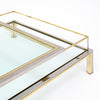 Romeo Rega Signed Coffee Table, Modernist Chrome and Brass, Circa 1960