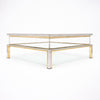 Romeo Rega Signed Coffee Table, Modernist Chrome and Brass, Circa 1960