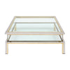 Romeo Rega Signed Coffee Table, Modernist Chrome and Brass, Circa 1960