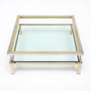 Romeo Rega Signed Coffee Table, Modernist Chrome and Brass, Circa 1960