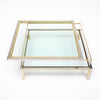 Romeo Rega Signed Coffee Table, Modernist Chrome and Brass, Circa 1960