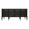 Ebonized, Grande Louis XVI Style Buffet, Carrara Marble, Circa 1880