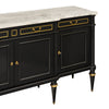 Ebonized, Grande Louis XVI Style Buffet, Carrara Marble, Circa 1880