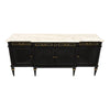 Ebonized, Grande Louis XVI Style Buffet, Carrara Marble, Circa 1880